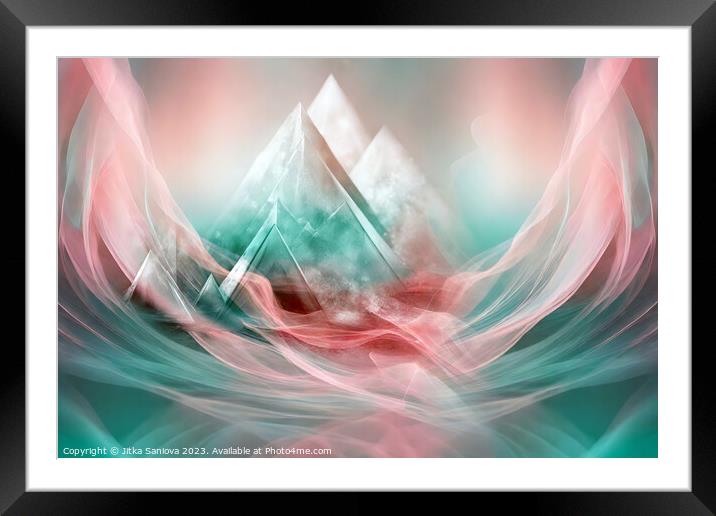 Etheral pyramids Framed Mounted Print by Jitka Saniova