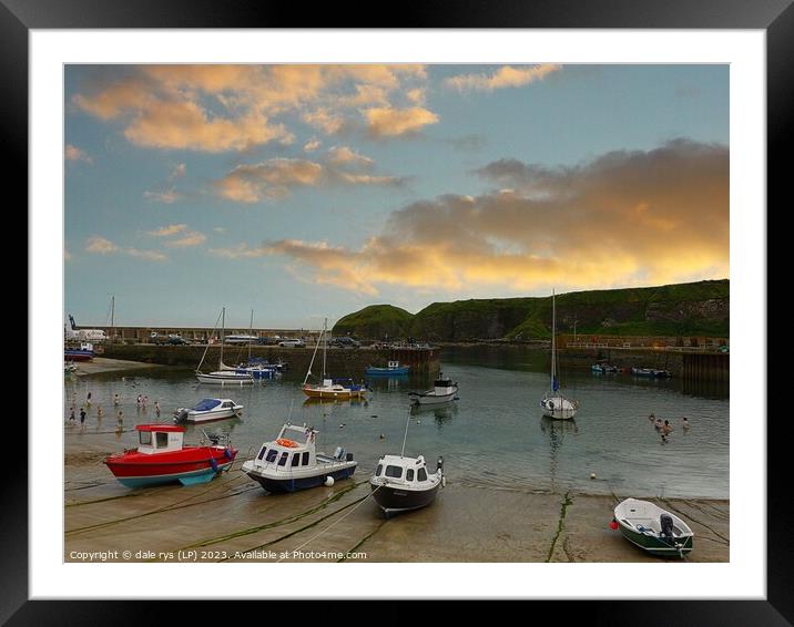 STONEHAVEN HARBOR SUNSET Framed Mounted Print by dale rys (LP)