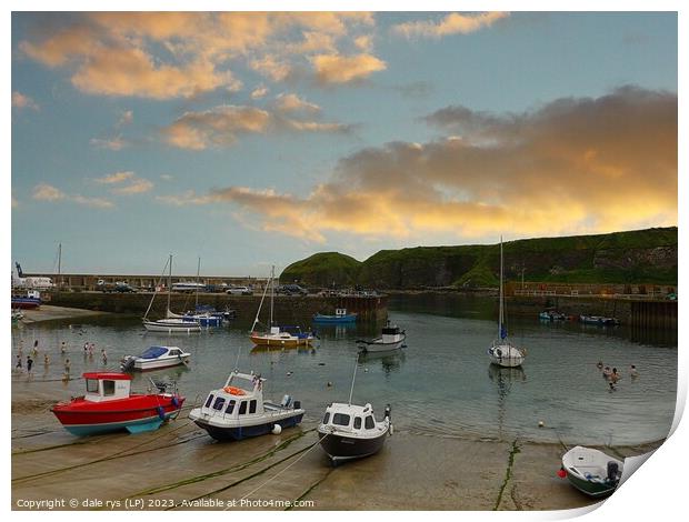 STONEHAVEN HARBOR SUNSET Print by dale rys (LP)