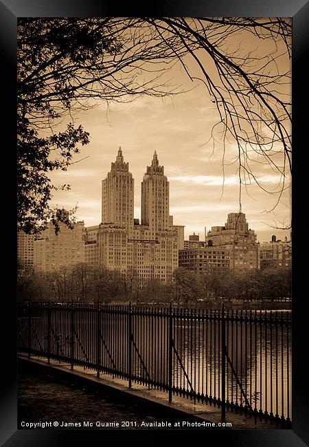 Central Park View Framed Print by James Mc Quarrie