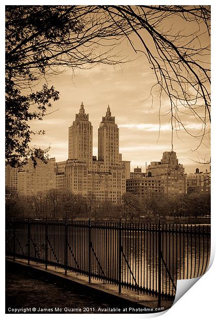 Central Park View Print by James Mc Quarrie