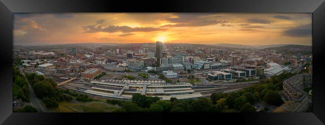 Sheffield City Sunset Framed Print by Apollo Aerial Photography