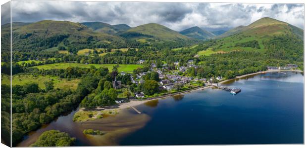 The Village of Luss Canvas Print by Apollo Aerial Photography