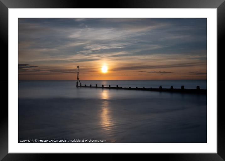 Golden Twilight Over Tranquil Waters Framed Mounted Print by PHILIP CHALK