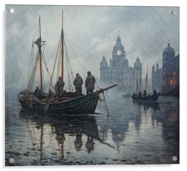 The Mists of time in Old Liverpool Acrylic by Brian Tarr