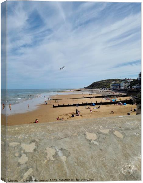 Serene Beauty of Cromer in the Summer Sun Canvas Print by Heidi Hennessey
