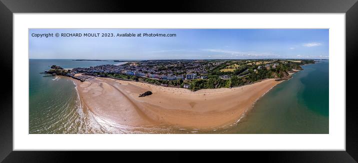 Tenby Panorama from the Drone Framed Mounted Print by RICHARD MOULT
