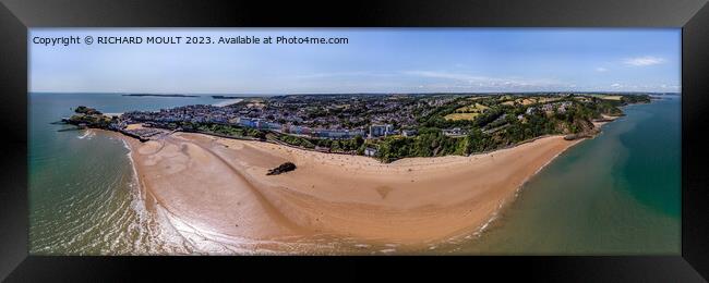 Tenby Panorama from the Drone Framed Print by RICHARD MOULT