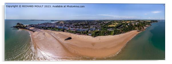 Tenby Panorama from the Drone Acrylic by RICHARD MOULT
