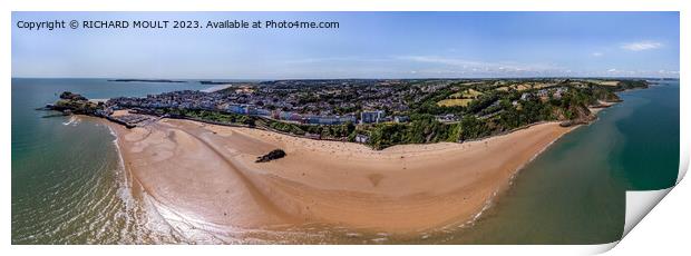 Tenby Panorama from the Drone Print by RICHARD MOULT