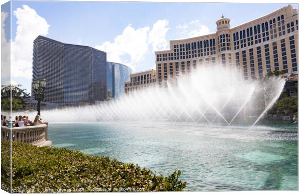 The Bellagio Fountains Canvas Print by Chris Haynes