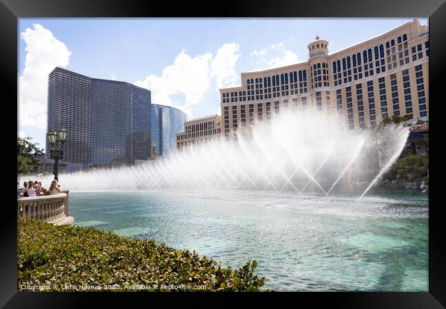 The Bellagio Fountains Framed Print by Chris Haynes