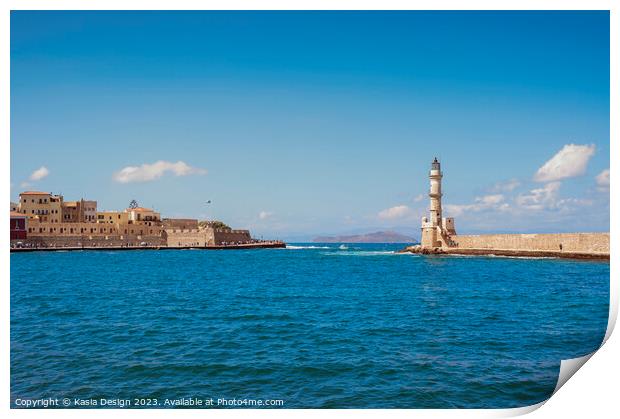 Old Venetian Harbour Entrance Print by Kasia Design