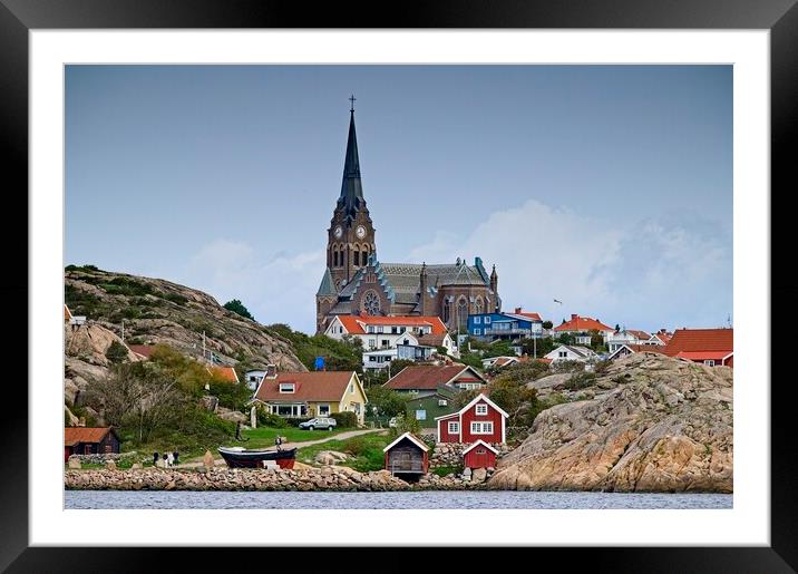 Lysekil Town and Church, Sweden Framed Mounted Print by Martyn Arnold