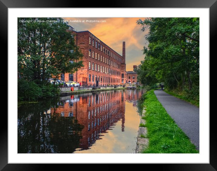 Castleton Mill in Leeds Framed Mounted Print by Alison Chambers