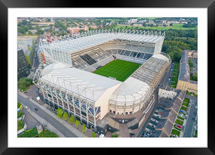 St James Park Newcastle Utd Framed Mounted Print by Apollo Aerial Photography
