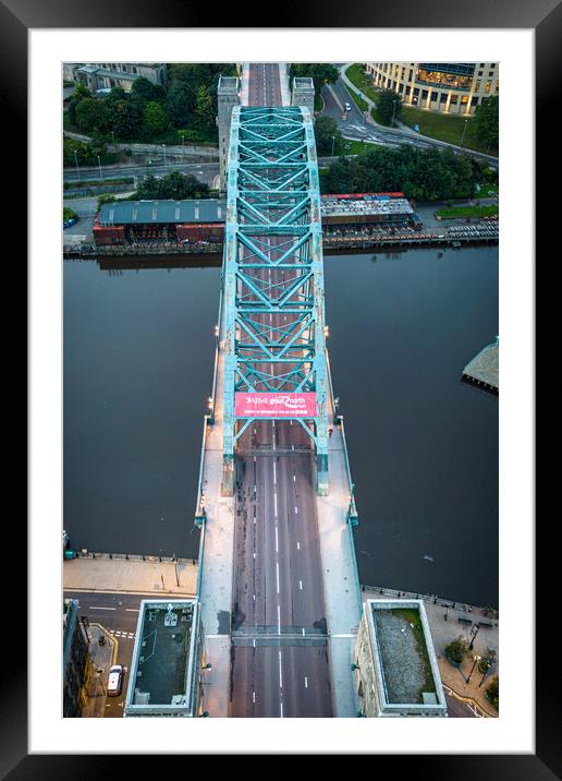 Newcastle Tyne Bridge Framed Mounted Print by Apollo Aerial Photography