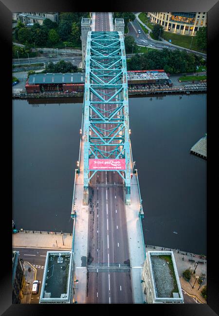 Newcastle Tyne Bridge Framed Print by Apollo Aerial Photography