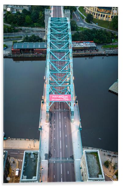 Newcastle Tyne Bridge Acrylic by Apollo Aerial Photography