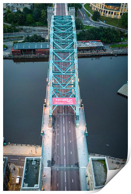 Newcastle Tyne Bridge Print by Apollo Aerial Photography