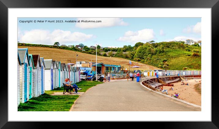 September Sunshine At Broadsands Beach Framed Mounted Print by Peter F Hunt