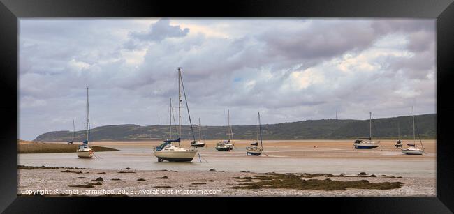Sailing Boats at Red Wharf Bay Framed Print by Janet Carmichael