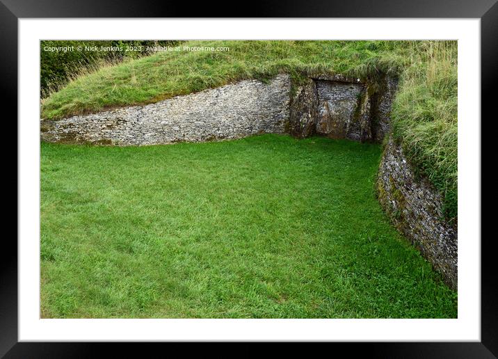 Belas Knap Burial Chamber Cleeve Hill Cotswolds  Framed Mounted Print by Nick Jenkins