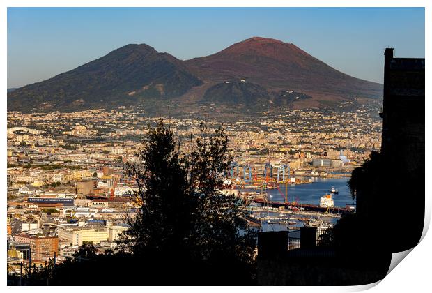 Mount Vesuvius Above Naples In Italy Print by Artur Bogacki