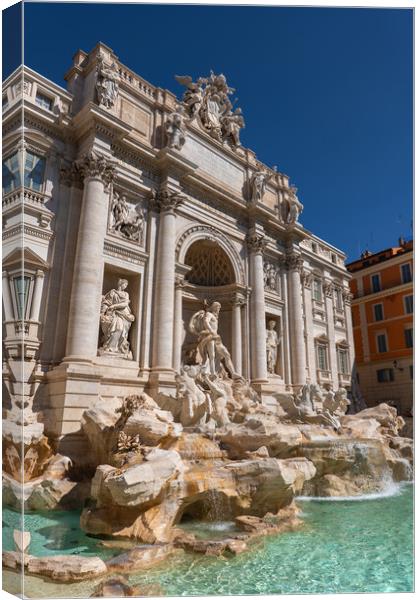 The Trevi Fountain In Rome Canvas Print by Artur Bogacki