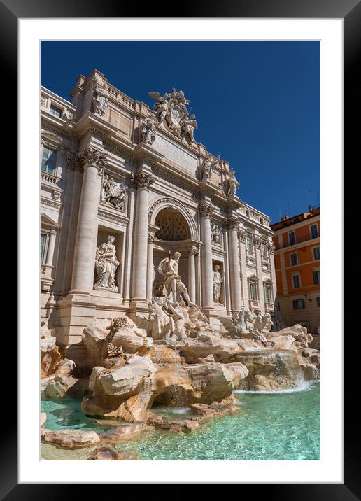 The Trevi Fountain In Rome Framed Mounted Print by Artur Bogacki