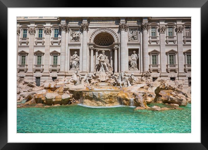 The Trevi Fountain In Rome Framed Mounted Print by Artur Bogacki