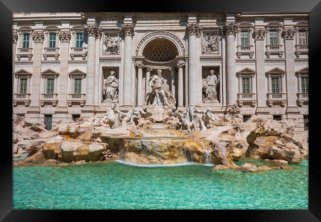 The Trevi Fountain In Rome Framed Print by Artur Bogacki