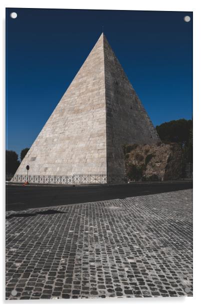 The Pyramid of Cestius In Rome Acrylic by Artur Bogacki