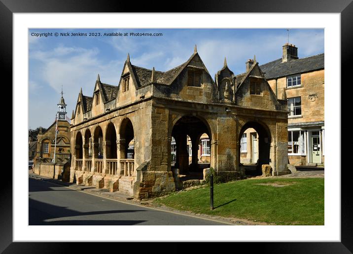 Market place in Chipping Campden Cotswolds  Framed Mounted Print by Nick Jenkins