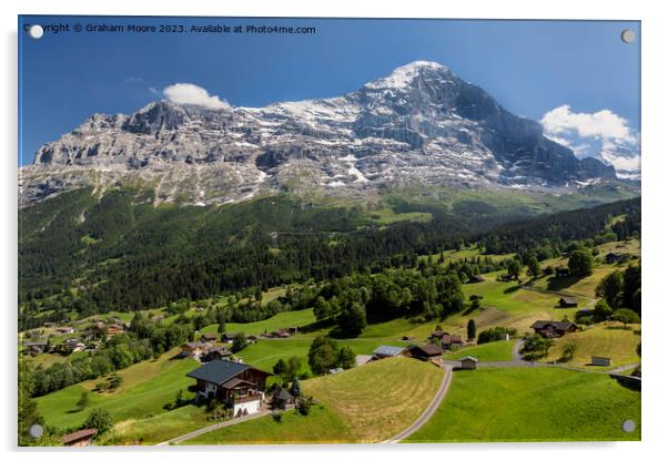 Eiger above Grindelwald Acrylic by Graham Moore