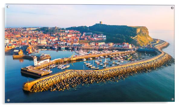Scarborough in the summertime from Above Acrylic by Tim Hill