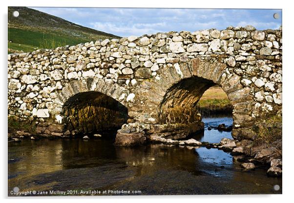 Quiet Man Bridge, Connemara, Ireland Acrylic by Jane McIlroy
