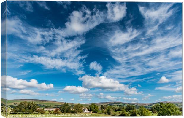 Big Autumn Sky over Mickleton, Teesdale Canvas Print by Richard Laidler