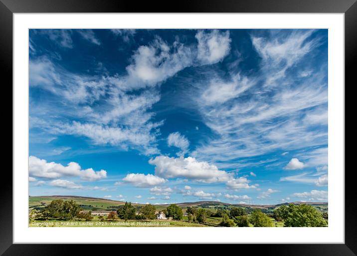 Big Autumn Sky over Mickleton, Teesdale Framed Mounted Print by Richard Laidler