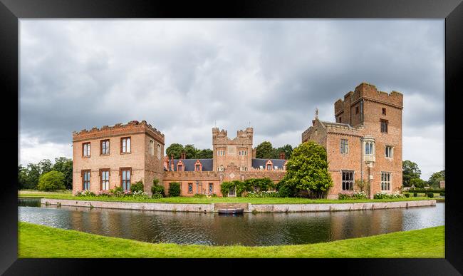 Boat moored by Oxburgh Hall Framed Print by Jason Wells