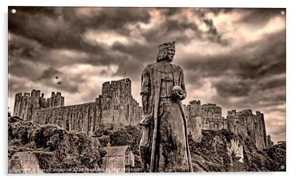 Pembroke Castle, King Henry V11- Wales Acrylic by Cass Castagnoli