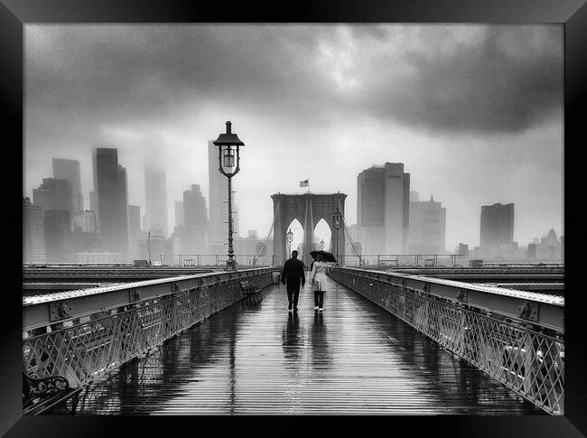 Brooklyn Bridge Framed Print by CHRIS ANDERSON