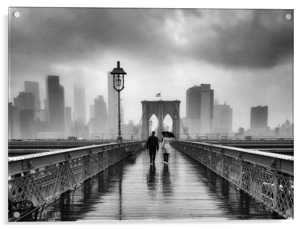 Brooklyn Bridge Acrylic by CHRIS ANDERSON