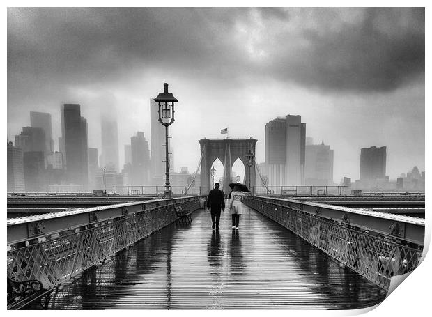 Brooklyn Bridge Print by CHRIS ANDERSON
