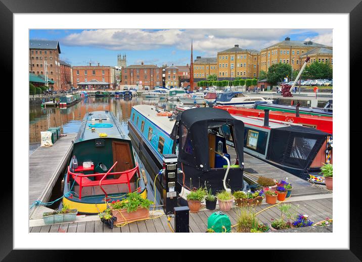 Boats in Gloucester Docks    Framed Mounted Print by Darren Galpin