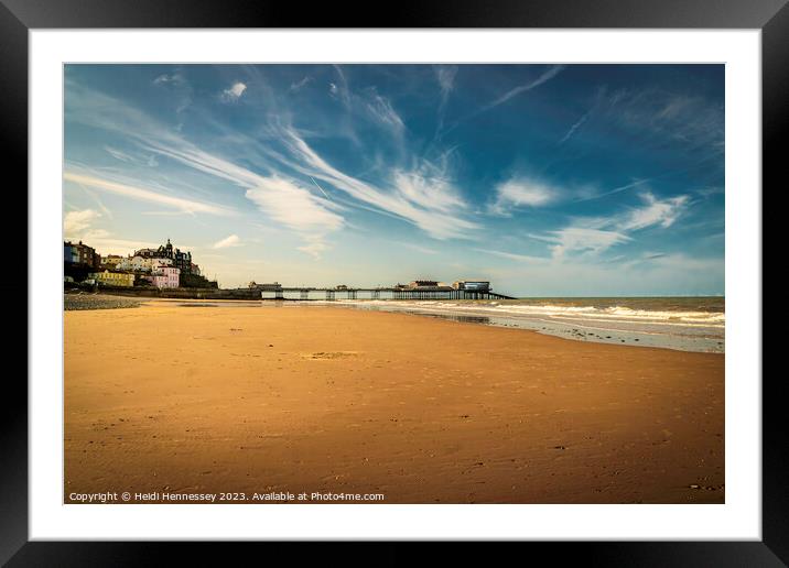 Serenity at Shoreline's Edge of Cromer Beach Framed Mounted Print by Heidi Hennessey