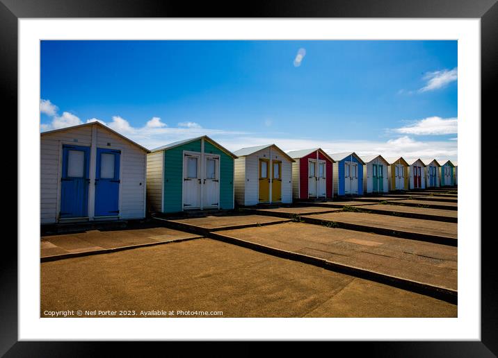 Beach Huts of Bude Framed Mounted Print by Neil Porter