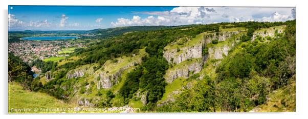 Panoramic view of Cheddar Gorge Acrylic by Ambrosini V