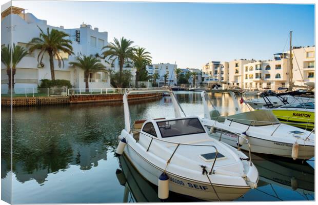 Yasmine Hammamet Canal Canvas Print by Steve Smith