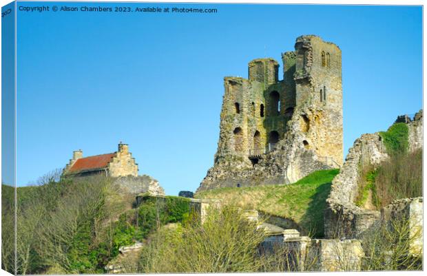 Scarborough Castle Canvas Print by Alison Chambers